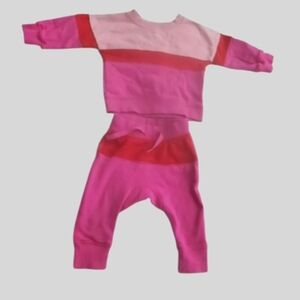 Pink and Red Colorblock Baby Outfit